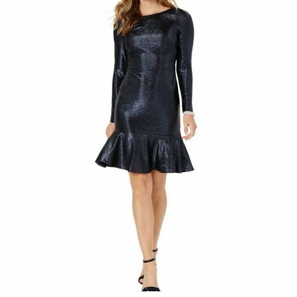 Night Way Collections Dresses & Skirts - NWT! Night Way Collections Shimmering Navy Blue Dress. Women’s Size 8